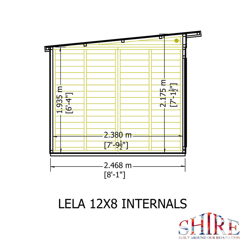 Lela Pent Summerhouse 12'x6' in T&G