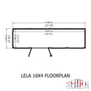 Lela Pent Summerhouse 16'x4' in T&G