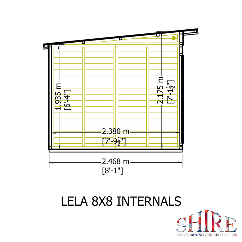 Lela Pent Summerhouse 8'x8' in T&G