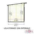 Lela Pent Summerhouse 12'x6' in T&G - Including 4ft Storage