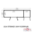 Lela Pent Summerhouse 16'x4' in T&G - Including 4ft Storage