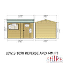 Lewis (10' x 8') T&G Reverse Apex Shed