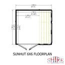 Sun Hut Potting Shed 6' x 6'