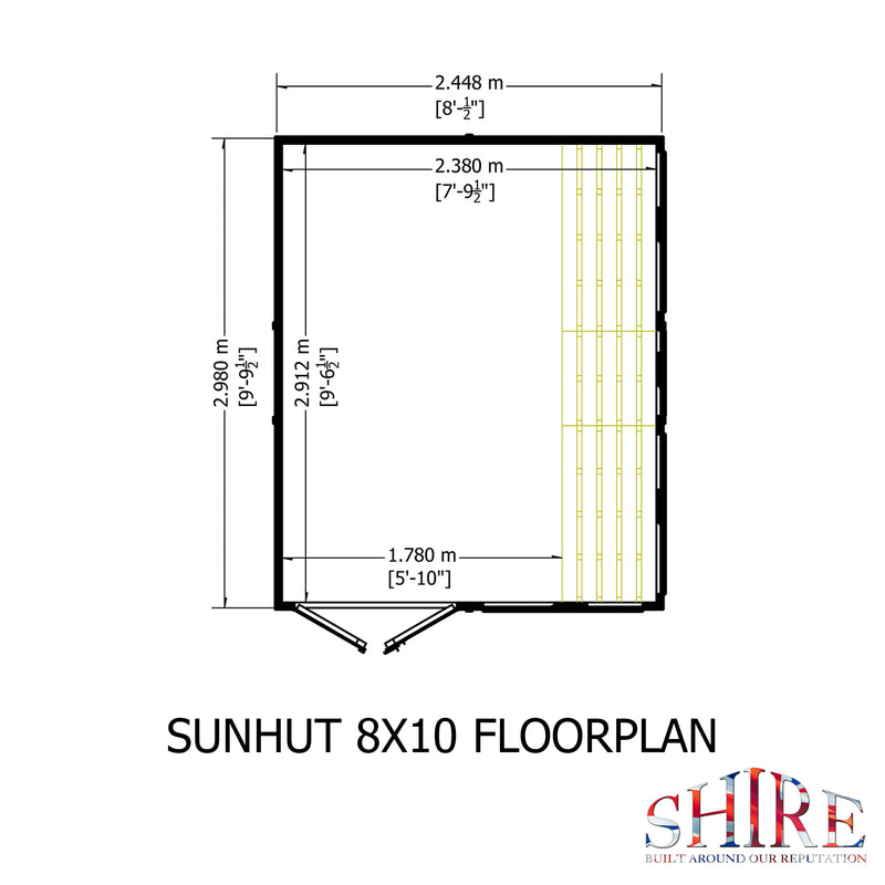 Sun Hut Potting Shed 8' x 10'