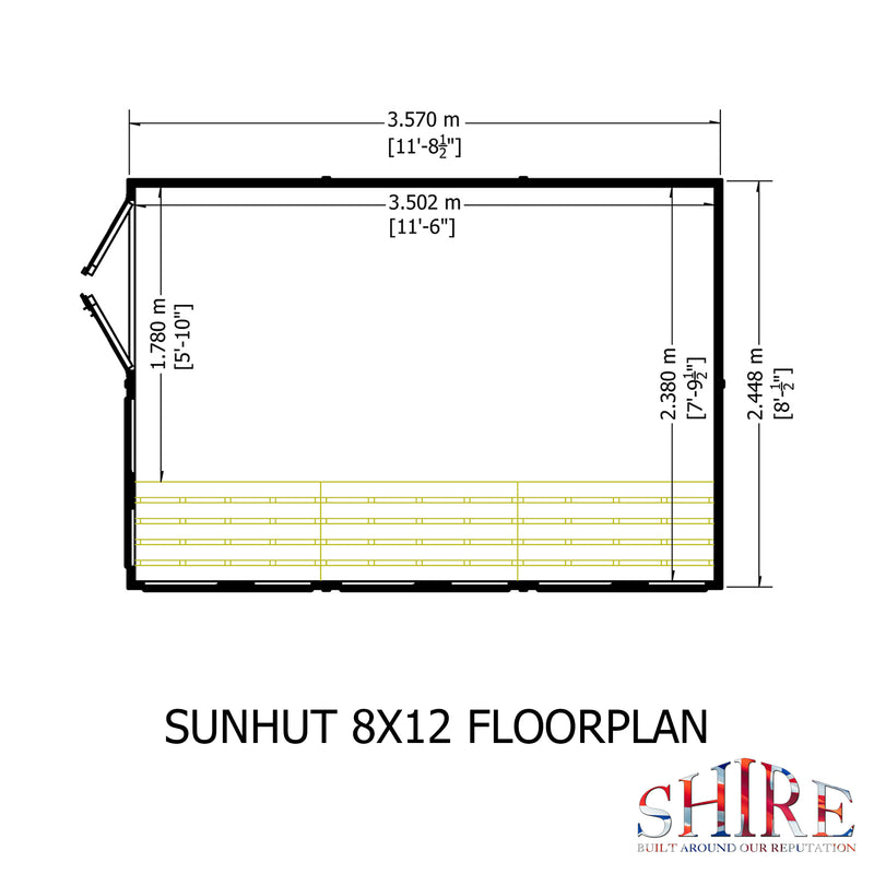 Sun Hut Potting Shed 8' x 12'