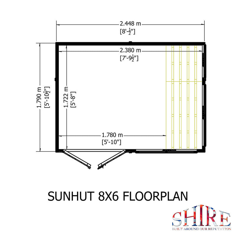 Sun Hut Potting Shed 8' x 6'