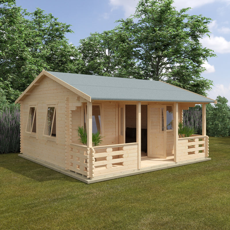 Woodlands Adlington Log Cabin in 44mm Logs