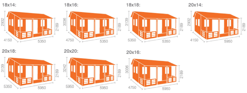 Woodlands Adlington Log Cabin in 44mm Logs