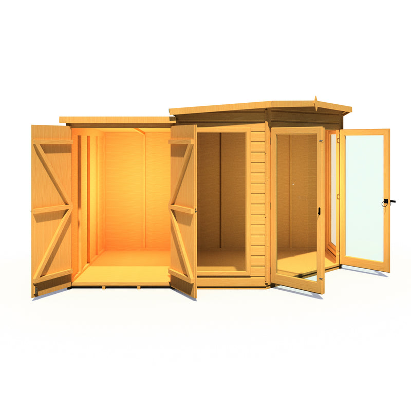 Barclay Corner Summerhouse with Side Storage (7' x 11')