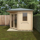 Woodlands Bradwell Corner Log Cabin 10'x10G in 28mm Logs