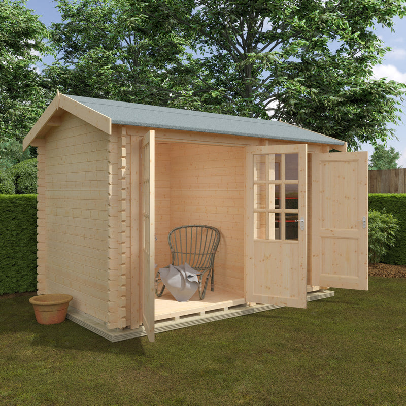 Woodlands Chatsworth Log Cabin 12'x8G in 44mm Logs