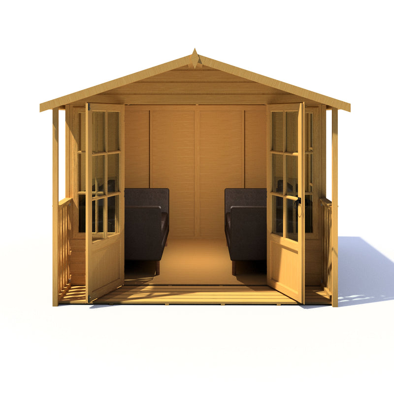 Delmora Summerhouse 8'x10' in T&G - Including 2ft Veranda