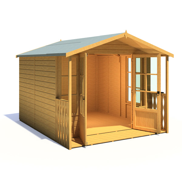 Delmora Summerhouse 8'x10' in T&G - Including 2ft Veranda