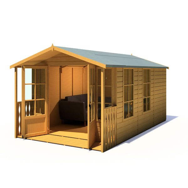 Delmora Summerhouse 8'x14' in T&G - Including 2ft Veranda