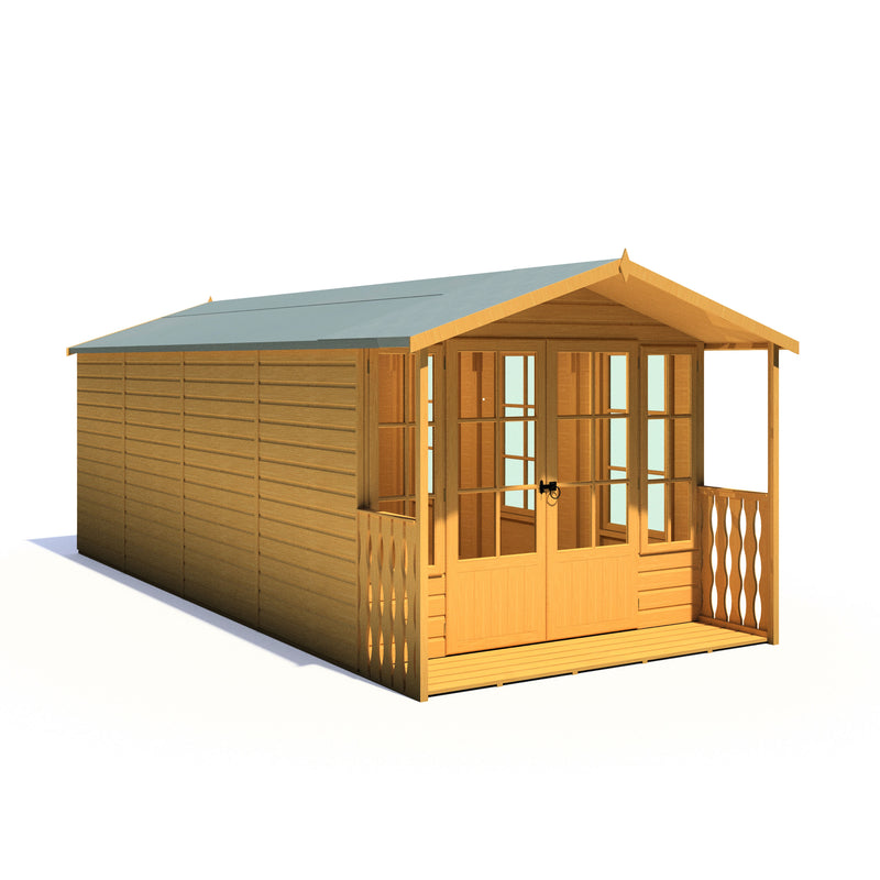 Delmora Summerhouse 8'x18' in T&G - Including 2ft Veranda