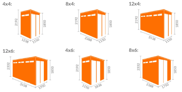 Woodlands Flex Pent Double Door Security Shed