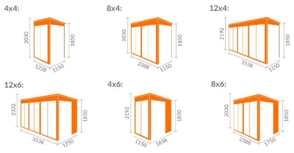 Woodlands Full Pane Flex Pent Summerhouse