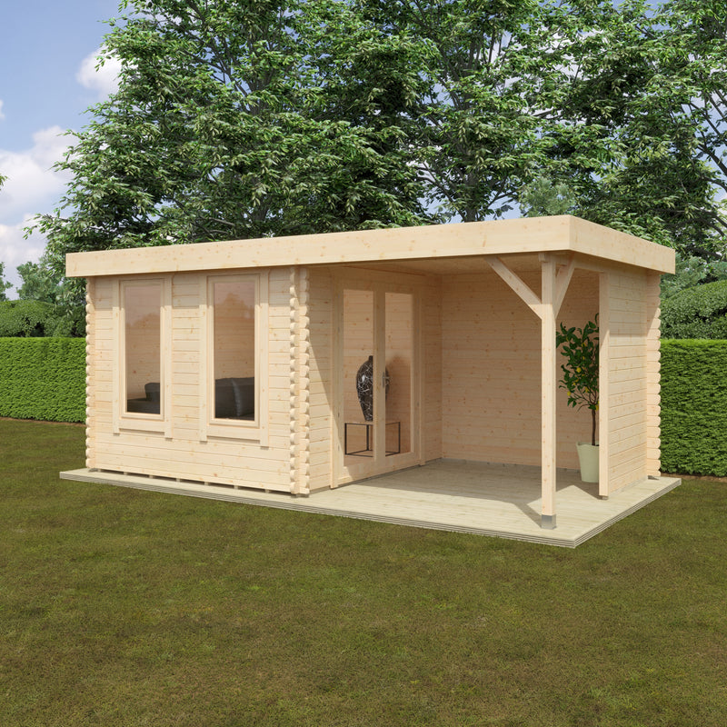 Woodlands Lulworth Log Cabin in 44mm Logs