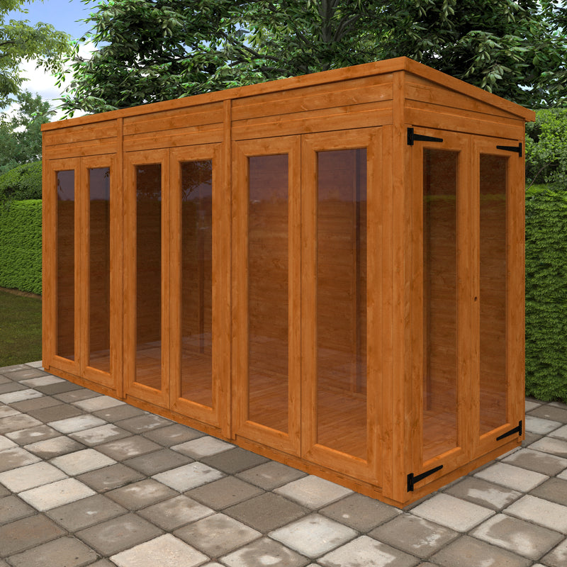 Woodlands Full Pane Flex Pent Summerhouse