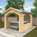 Woodlands Stowe Log Cabin in 44mm Logs