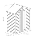 3'x5' Overlap Apex Shed